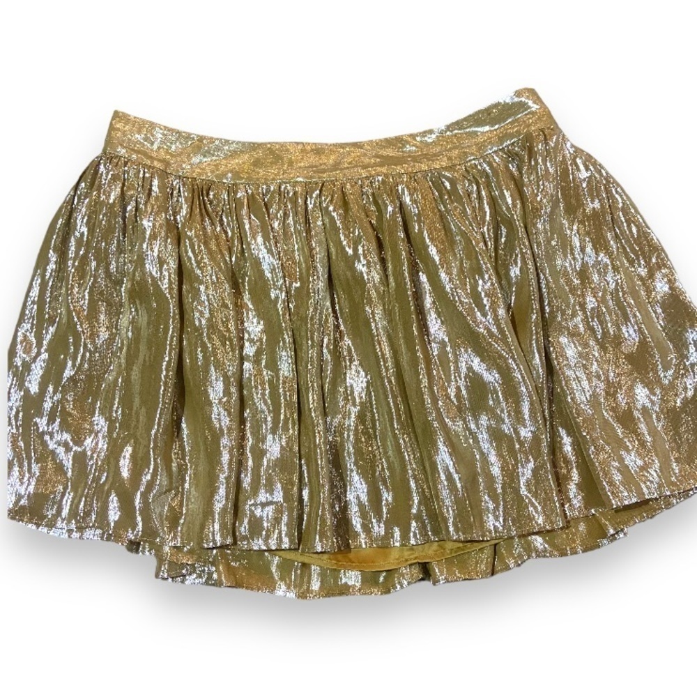 London Jean Intermix Metallic Silk Blend Skirt Sz 12 Large